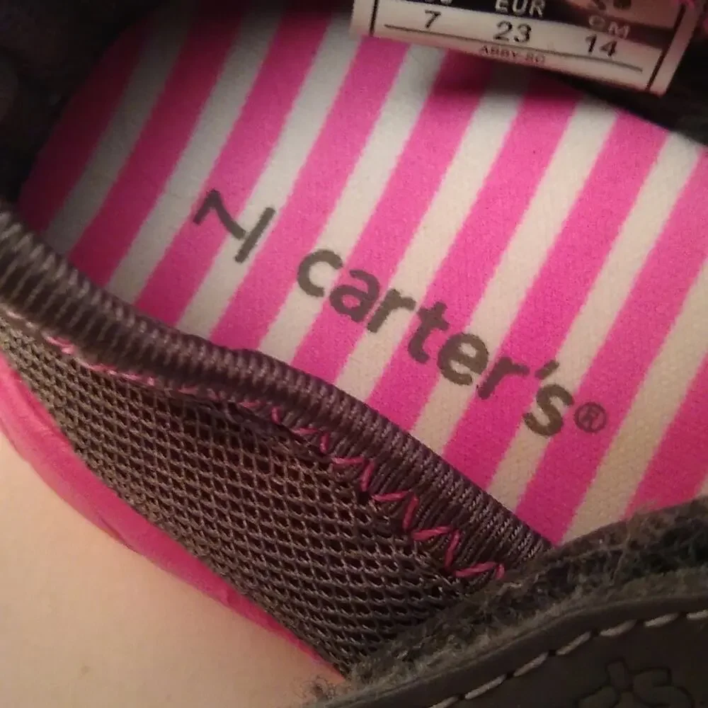 Carter's girls pink Maryjane loafers. Size 7